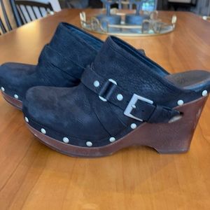 Ugh Black Suede Clogs